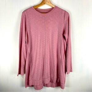 J. Jill Pima‎ Elliptical Tunic 100% Cotton Longline Shirt Top Blouse Size Medium
